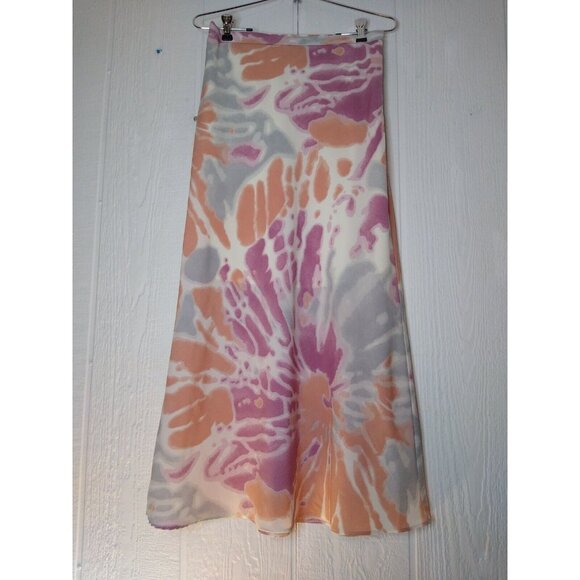 Wishlist Apparel Dresses & Skirts - WISHLIST APPAREL Woman's Size M Multicolor Tie Dye Midi Skirt Lined Side Zip NEW